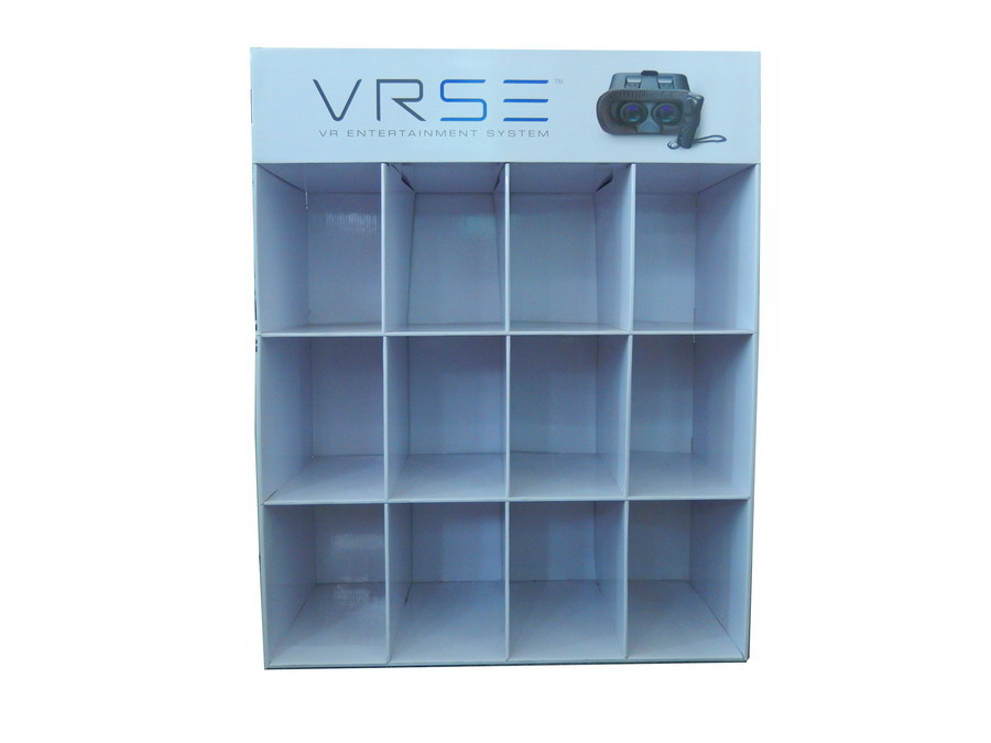 Single-sided VR glasses paperboard pallet display holding 30kg, China cardboard display supplier -CF4001